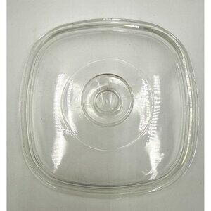 PYREX Lid A-9-C Square Glass Replacement Lid for Casserole 8”